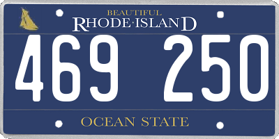 RI license plate 469250