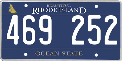 RI license plate 469252