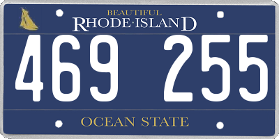 RI license plate 469255