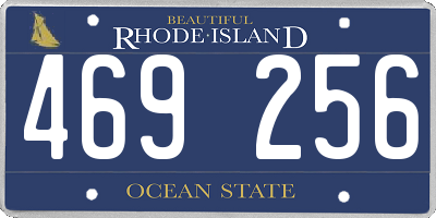 RI license plate 469256