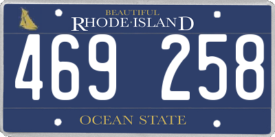 RI license plate 469258