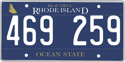 RI license plate 469259