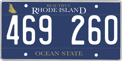 RI license plate 469260