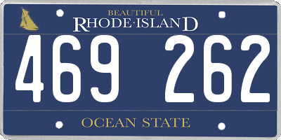 RI license plate 469262