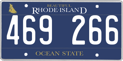 RI license plate 469266