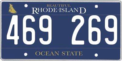 RI license plate 469269