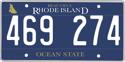 RI license plate 469274