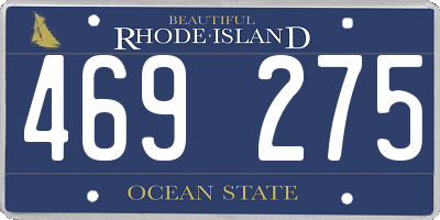 RI license plate 469275