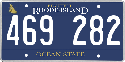 RI license plate 469282