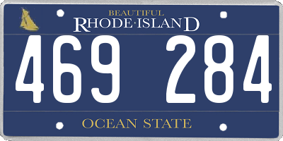 RI license plate 469284
