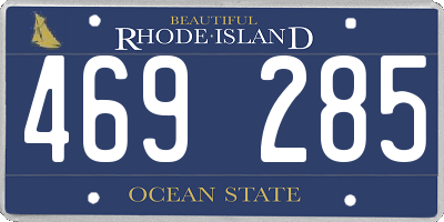 RI license plate 469285
