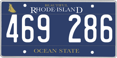 RI license plate 469286