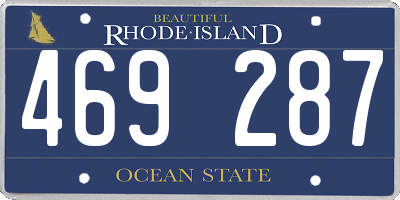 RI license plate 469287