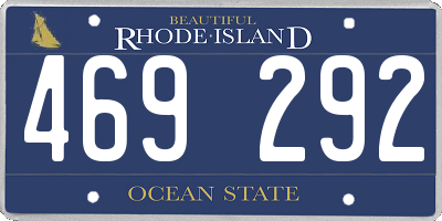 RI license plate 469292