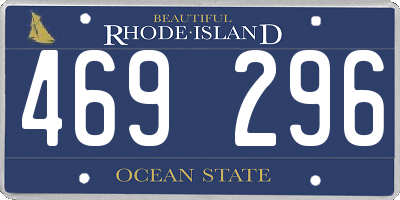 RI license plate 469296