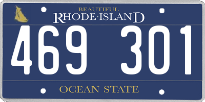 RI license plate 469301