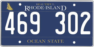 RI license plate 469302