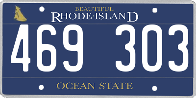 RI license plate 469303