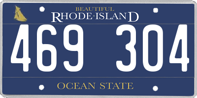 RI license plate 469304