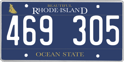 RI license plate 469305