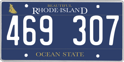 RI license plate 469307