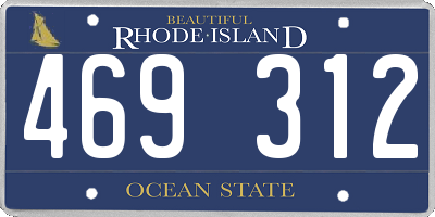 RI license plate 469312