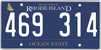 RI license plate 469314