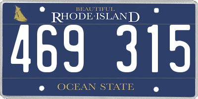 RI license plate 469315