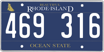 RI license plate 469316