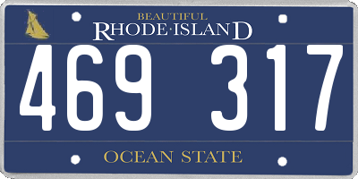 RI license plate 469317