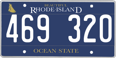 RI license plate 469320