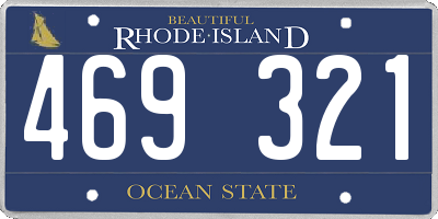 RI license plate 469321