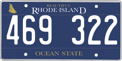 RI license plate 469322