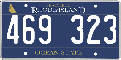 RI license plate 469323