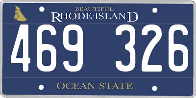 RI license plate 469326