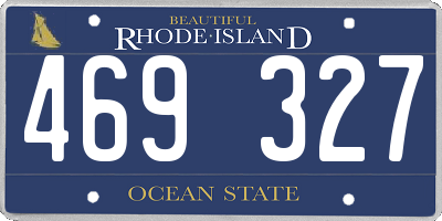 RI license plate 469327