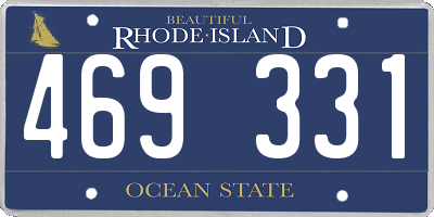 RI license plate 469331