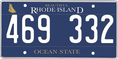 RI license plate 469332