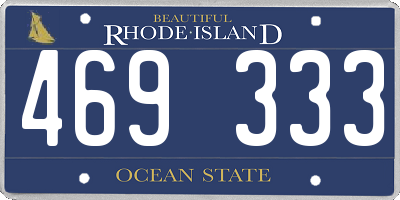 RI license plate 469333