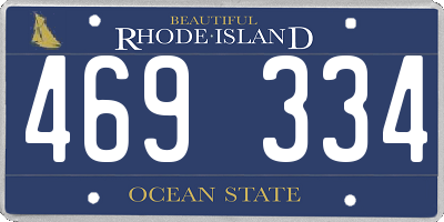 RI license plate 469334