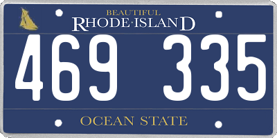 RI license plate 469335