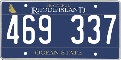 RI license plate 469337