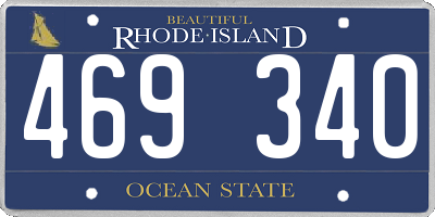RI license plate 469340