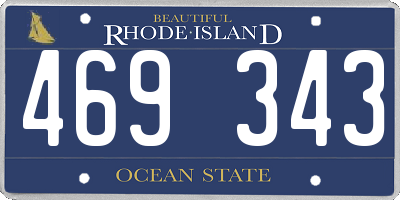 RI license plate 469343