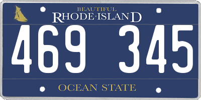 RI license plate 469345