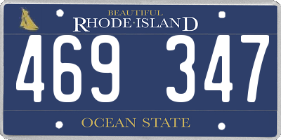 RI license plate 469347