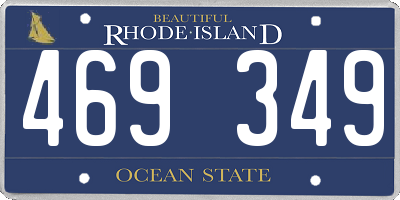 RI license plate 469349