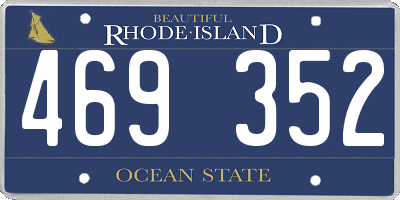 RI license plate 469352