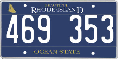 RI license plate 469353