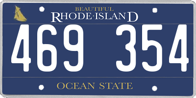RI license plate 469354